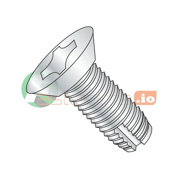 Newport Fasteners Thread Cutting Screw, #10-32 x 3/8 in, Zinc Plated Steel Flat Head Phillips Drive, 10000 PK 875430 - main